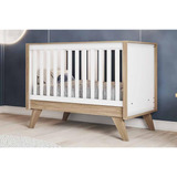 Berço/mini Cama Infantil Confete 3 Em 1 Branco/jequitiba-hen