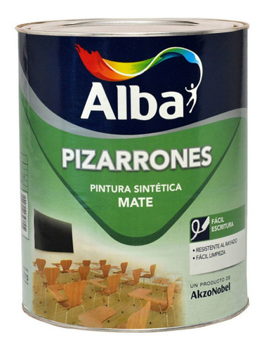 Pintura Para Pizarron Color Negro Mate X 1lt Alba