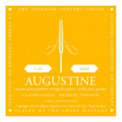 Cuerdas Augustine Gold Nylon Tensión Media Guitarra Clásica 6 Cuerdas | Meses sin interés