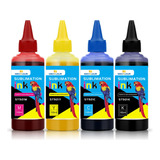 Kit 4 Cores Tinta Sublimatica Mecolour Para Epson L 100ml