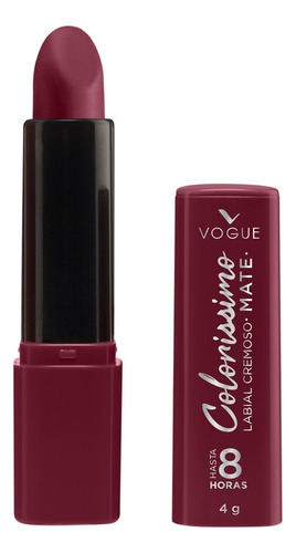 Labial Vogue Colorissimo Mate Cremoso Larga Duración 4gr Acabado Matte Color Canela Intensa