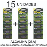15 Pilhas Baterias 23a 12v  Controle Portão Alarme
