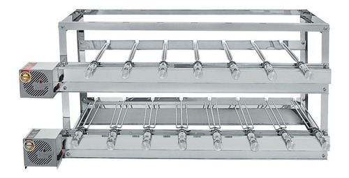 Churrasqueira Rotativa Automática Aço Inox 15 Espetos