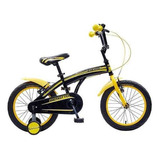 Bicicleta Infantil Benotto Infantil Viking R16 Freno V-brakes Color Negro/amarillo