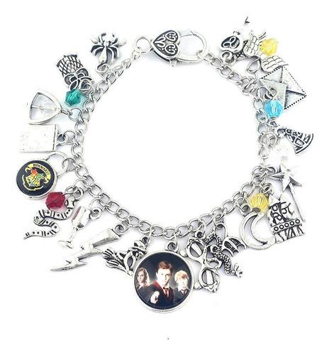 Pulsera Dijes Harry Potter, Con Elementos De La Saga