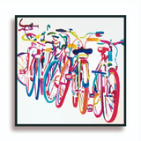 Vinilo Decorativo Cuadro Bicicletas 4