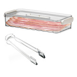 Bigking Recipiente De Tocino Para Refrigerador Con Pinzas, R