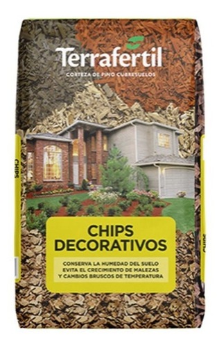 Corteza Chip Decorativo De Conífera5 Litros Terrafertil 