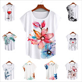 Blusinha Camiseta T-shirt Fashion Malha Print 