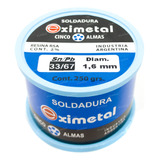 3 Rollos Estaño 33/67 250gr 1/4kg Eximetal Diametro 1.6mm