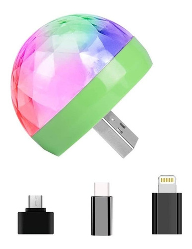 Mini Bola Luz Magica Led Rgb Usb Celular Otg Auto Parlante