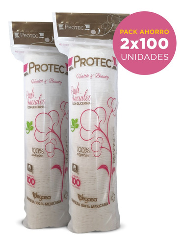 Pack Pétalos Desmaquillantes Protec 2x100un
