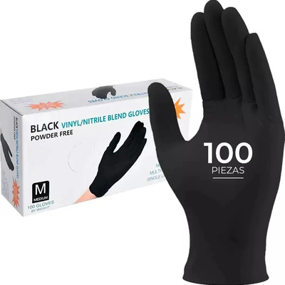 Wtdd Guantes Cocina Para Preparar Alimentos Chef Nitrilo ,guantes Negros,guantes Para Chef Negros, Diseño Ambidiestro, Ajuste Perfecto, Desechables Y Resistentes(100pc)M | MercadoLibre