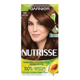 Kit Tinte Garnier  Nutrisse Regular Clasico Mascarilla Nutricolor Permanente Tono 55 Avellana Para Cabello