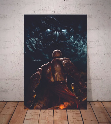 Placa Quadro Decorativo God Of War Kratos Ps3 Ps4 Gamer 035