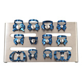 Grapa Dental Aislamiento Kit12 Azules Bandeja Esterilizacion
