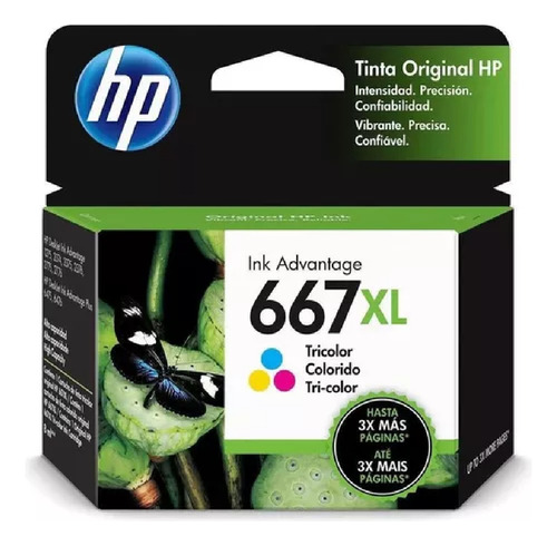 Cartucho Hp 3ym80ab 667xl Tricolor 8ml