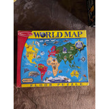 Puzzle World Map Melissa & Doug Usado Estado 10/10