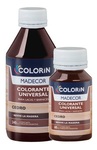 Madecor Colorante Universal -lacas/barnices- Colorin X 60 Cc