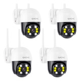 Cámara Domo Seguridad Gadnic Wifi Visión Nocturna Kit X4 Color Blanco