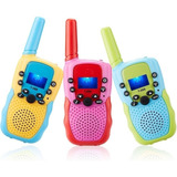 . Regalo Infantil Walkie Talkie 3 Piezas Con 8 Vox 3 Canales