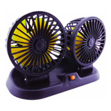 Ventilador Doble Para Auto Modelo T-105 A 12volt C/ Base