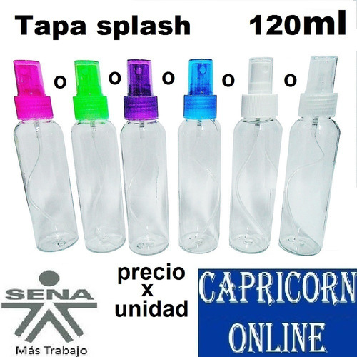 Envase Plastico 120ml Tapa Splash - Unidad a $3180
