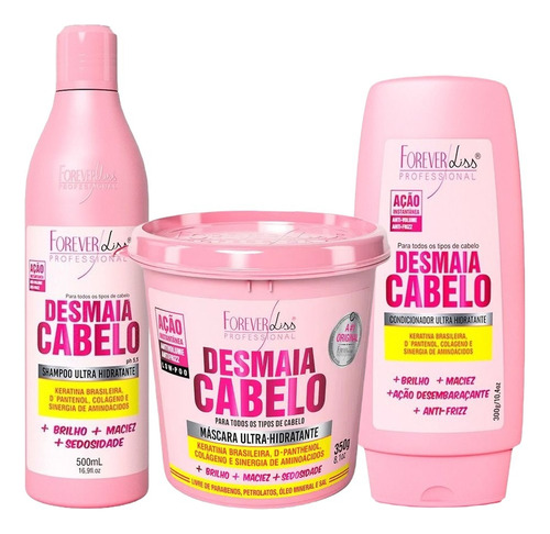 Kit Shampoo, Condicionador E Máscara Forever Liss 3 Produtos