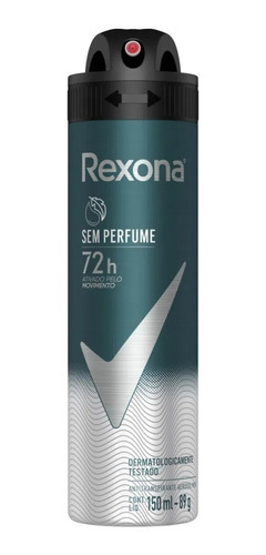 Kit Com 6 Unidades Rexona  Sem Perfume Masculino 150ml