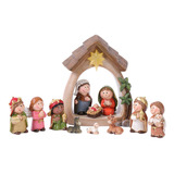 12 Uds. Figuras Navideñas De Natividad, Escultura De Bebé S