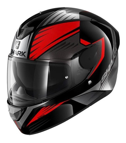 Capacete Shark D-skwal Hallder Preto Verm Kra Promoção 20%