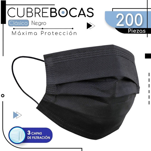 Cubre Bocas Tapabocas Colores Tricapa Termosellado 200pz