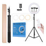 Set Aro Luz Led 45cm Studio Profesional + Tripode 2.1 Mts