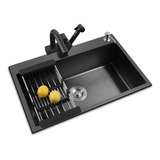 Tarja Fregadero Tipo Bar Acero Inox 50x45 Cm C/kit Mezc Flex