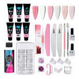 Kit De Polygel 6 Colores Acrigel Base Top Manicure Dama