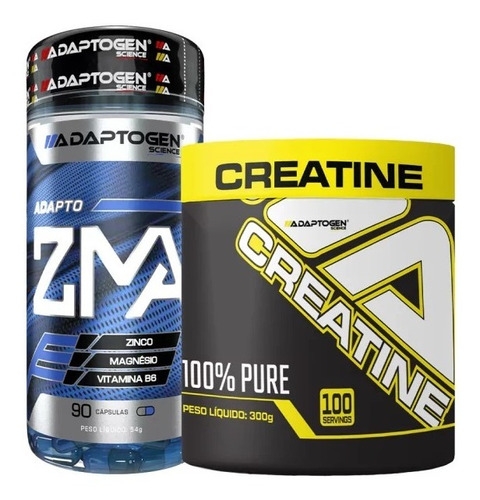 Combo Promocional Creatina 100% Pura + Zma - Adaptogen