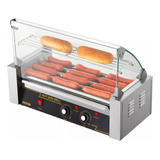 Maquina Coccion Salchicha Parrilla Hotdog Vitrina 12 Hotdogs