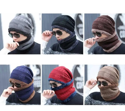 Gorros Bufanda Térmico Cuello Unisex Invierno Frío 2 Vistas