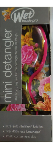 Cepillo Wetbrush Mini Detangler Hyper Floral Purple 1pz
