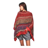 Poncho Mousse Inverno Xale Boho Hippie Blusão Frio 