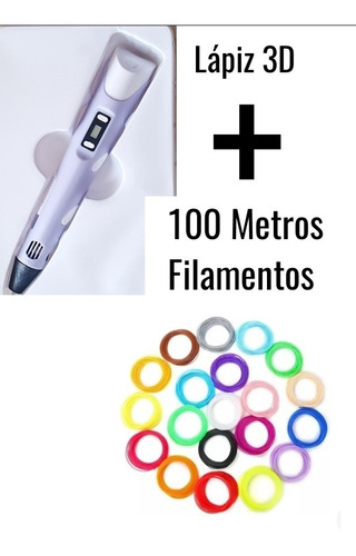 Láliz 3d Lila Con 100 Metros De Filamentos