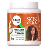 Salon Line Sos Cachos Óleo De Coco Creme Para Pentear 1 Kg