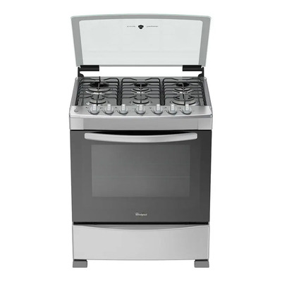 Cocina WhirlpoolWF7419D color gris con puerta con visor | Meses sin interés