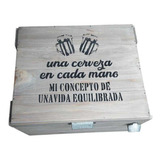 Frapera De Madera Cooler Hielera Cerveza En Cada Mano