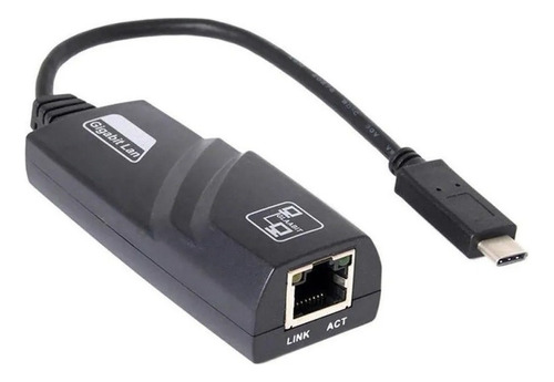 Cabo Adaptador Tipo C Para Rj45 Rede Lan Gigabit 1000mbps