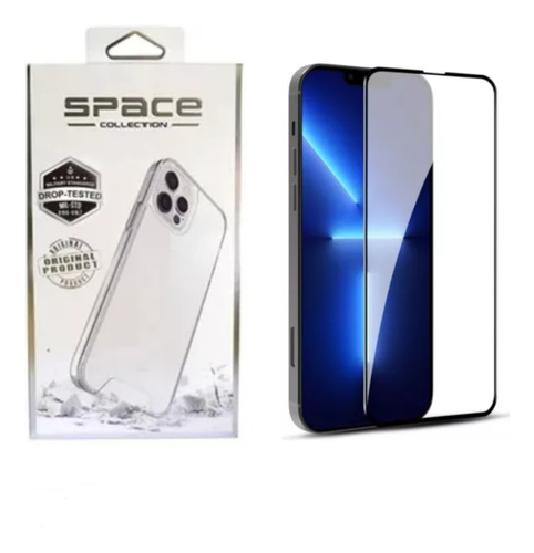 Capa Capinha Space Clear Compatível iPhone 11 + Película 3d 