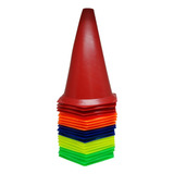 Kit C/ 20 Cones 20cm Flexível Circuito Funcional Treinamento