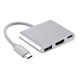 Adaptador Vídeo Tipo-c Para Hdmi Usb 3.0 4k Alta Qualidade