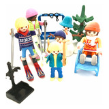 Figuras De Playmobil Originales Con Esquíes Y Accesorios