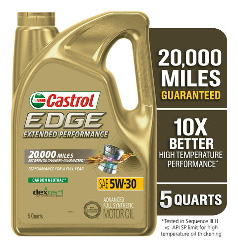 Aceite Castrol Edge Extended Performance 5w-30 4.73 Litros